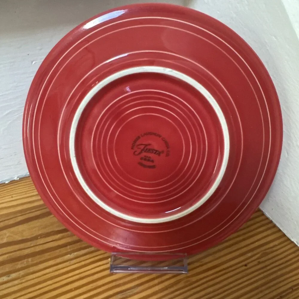 SALAD PLATE scarlet red HOMER LAUGHLIN FIESTA 7 1/4